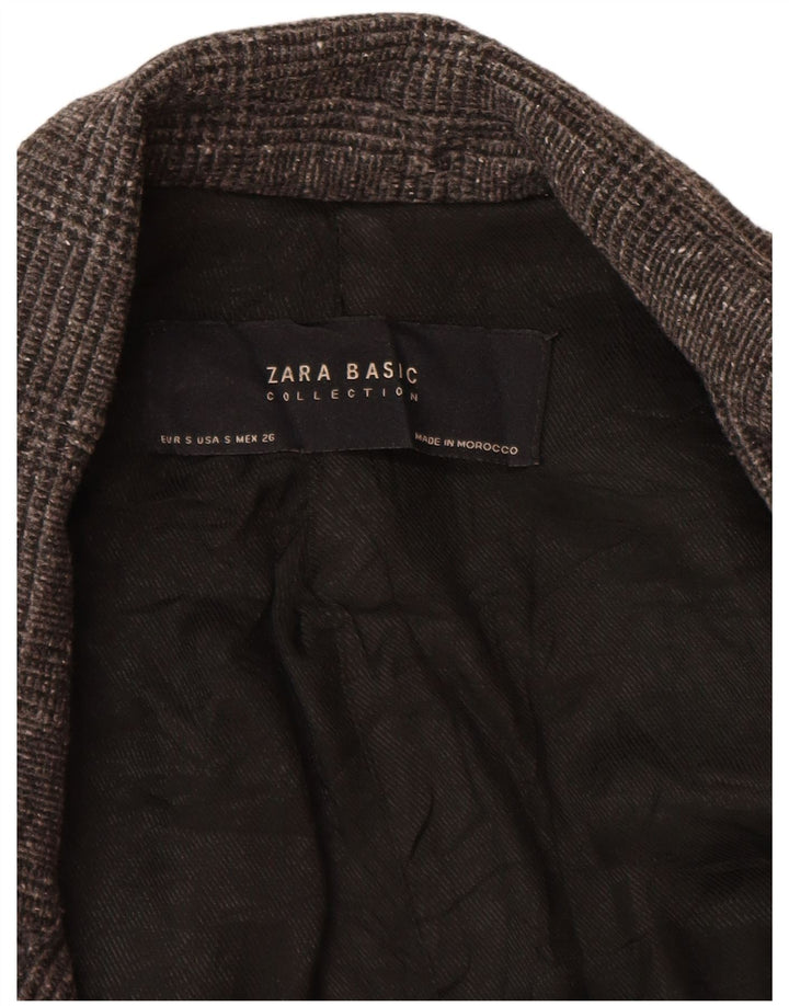 Giacca blazer oversize a 1 bottone da donna Zara UK 10 piccolo pied de poule grigio