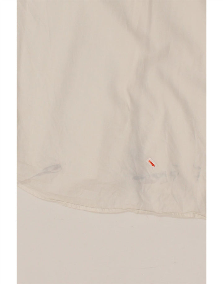 LACOSTE Mens Short Sleeve Shirt Size 43 Large White Cotton Vintage Lacoste and Second-Hand Lacoste from Messina Hembry 