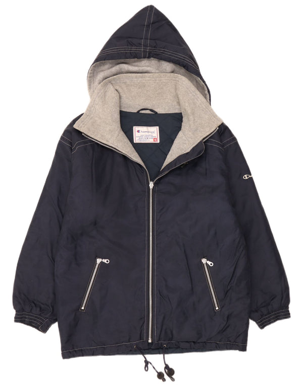 Giacca a vento vestibilità ampia con cappuccio da uomo Champion UK 36 Small Blu Navy