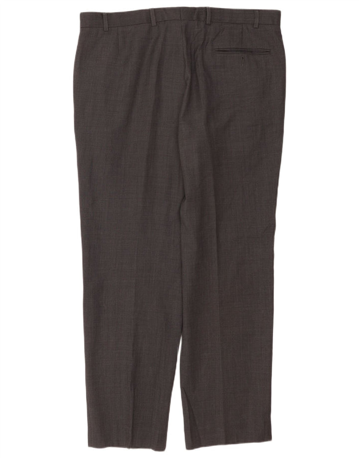 Pantaloni da abito affusolati da uomo Marks & Spencer W38 L31 poliestere grigio