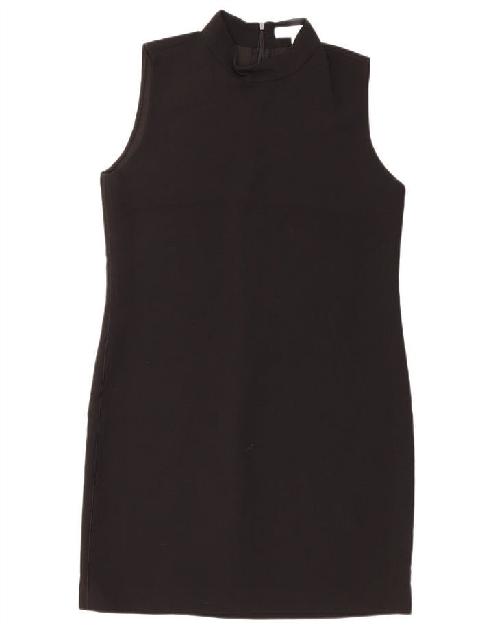 Abito tubino senza maniche da donna Zara UK 10 piccolo poliestere nero