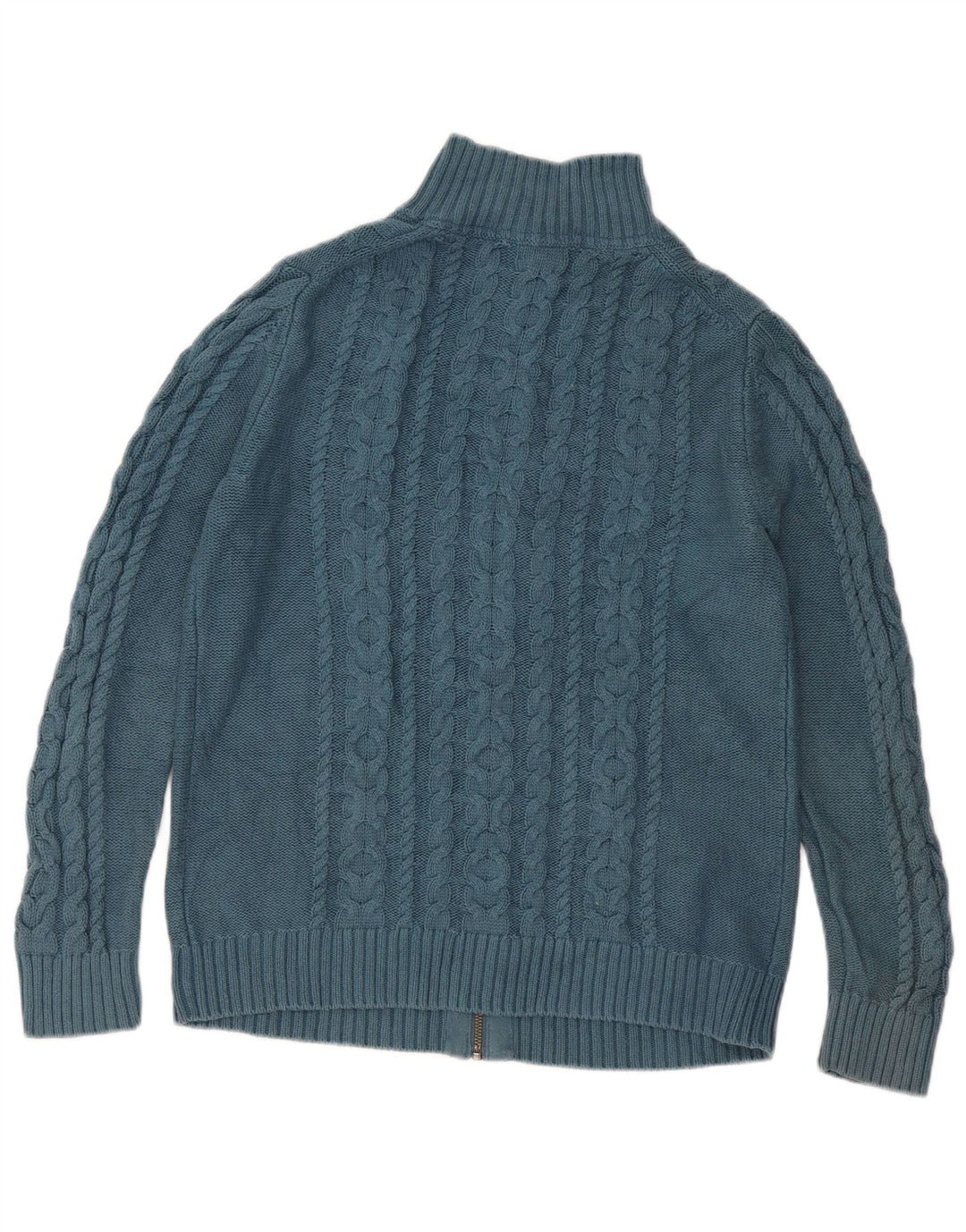 Maglione cardigan da donna L.L.Bean UK 14 Cotone blu medio