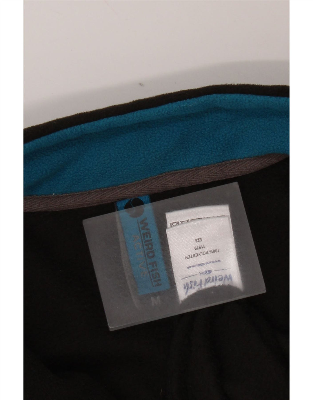 Maglione in pile da uomo con collo con zip Weird Fish, poliestere nero medio