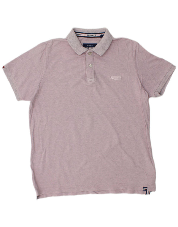 Polo da uomo SUPERDRY 2XL cotone viola