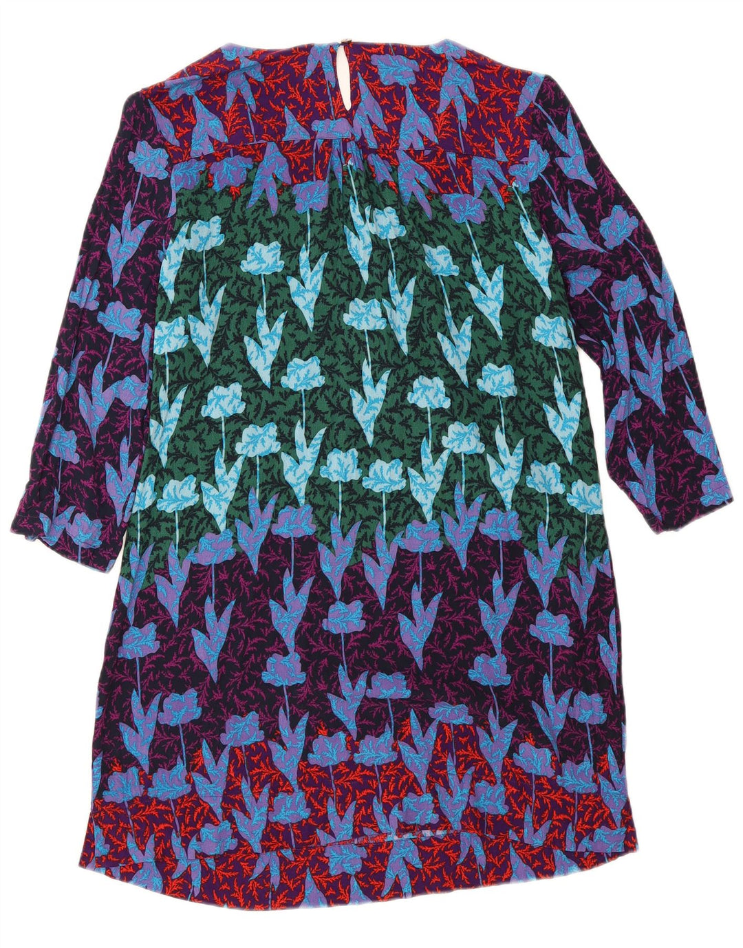 Abito a trapezio con maniche a 3/4 da donna White Stuff UK 14 Grande motivo floreale multicolore