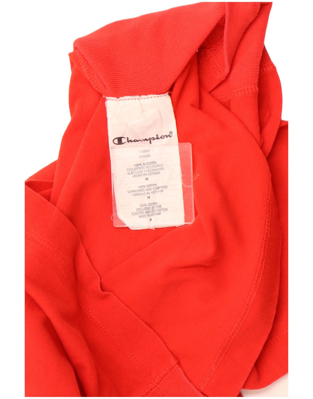 T-shirt grafica da donna CHAMPION Top UK 12 cotone rosso medio