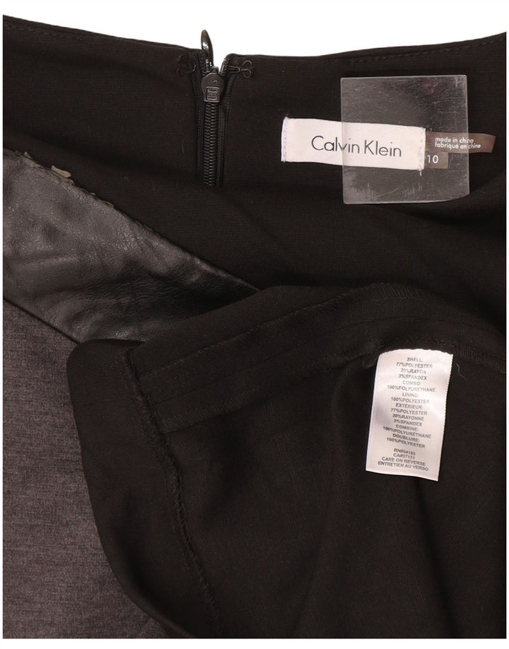Abito tubino senza maniche da donna Calvin Klein US 10 Medium Black Colourblock