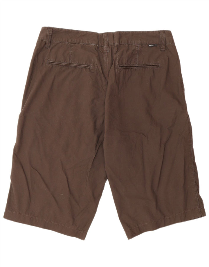 Pantaloncini chino da uomo Calvin Klein W36 Large in cotone marrone
