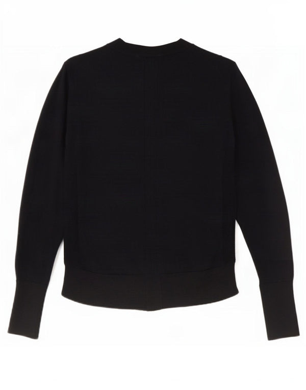 Maglione maglione da donna con collo dolcevita Jigsaw UK 12 Lana nera media