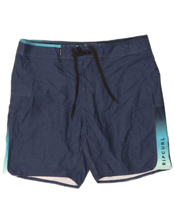 Pantaloncini da bagno da uomo Rip Curl grandi in poliestere color block blu navy