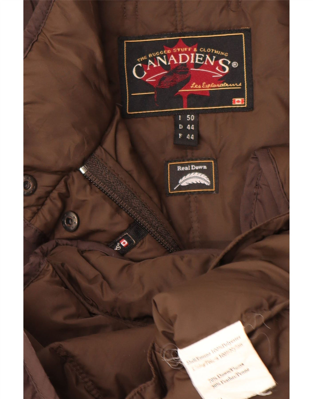 Piumino Donna Canadiens IT 50 XL Marrone Poliestere