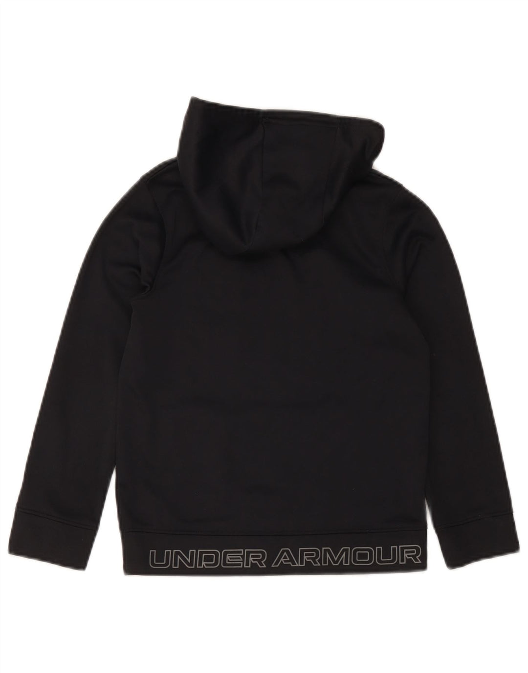 Felpa con cappuccio grafica per ragazzi Under Armour 7-8 anni piccola in poliestere nero