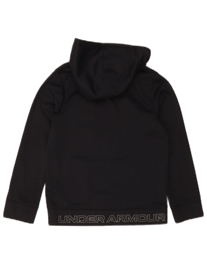 Felpa con cappuccio grafica per ragazzi Under Armour 7-8 anni piccola in poliestere nero