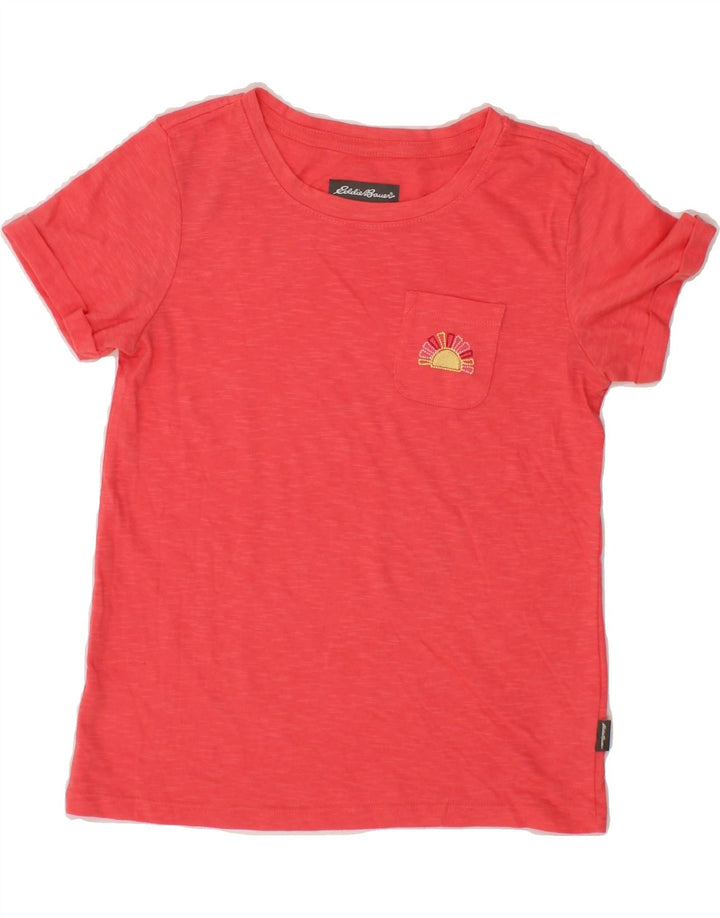 EDDIE BAUER Girls T-Shirt Top 10-11 Years Medium Red Cotton Vintage Eddie Bauer and Second-Hand Eddie Bauer from Messina Hembry 