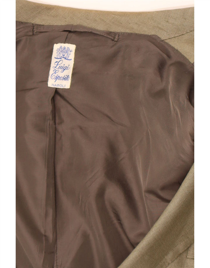 Abito vintage da donna a 2 bottoni in 2 pezzi UK 40 grande W36 L33 verde
