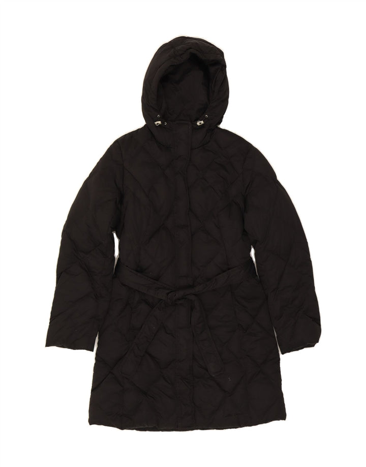 EDDIE BAUER Womens Seattle Hooded Padded Coat UK 10 Small Black Polyester Vintage Eddie Bauer and Second-Hand Eddie Bauer from Messina Hembry 