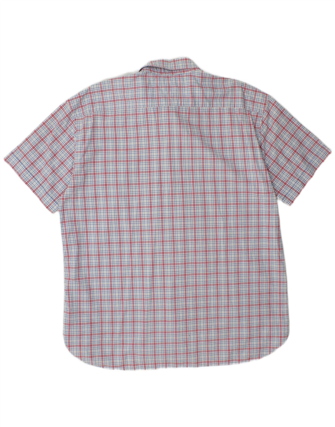 TOMMY HILFIGER Camicia a maniche corte da uomo XL in cotone a quadri blu