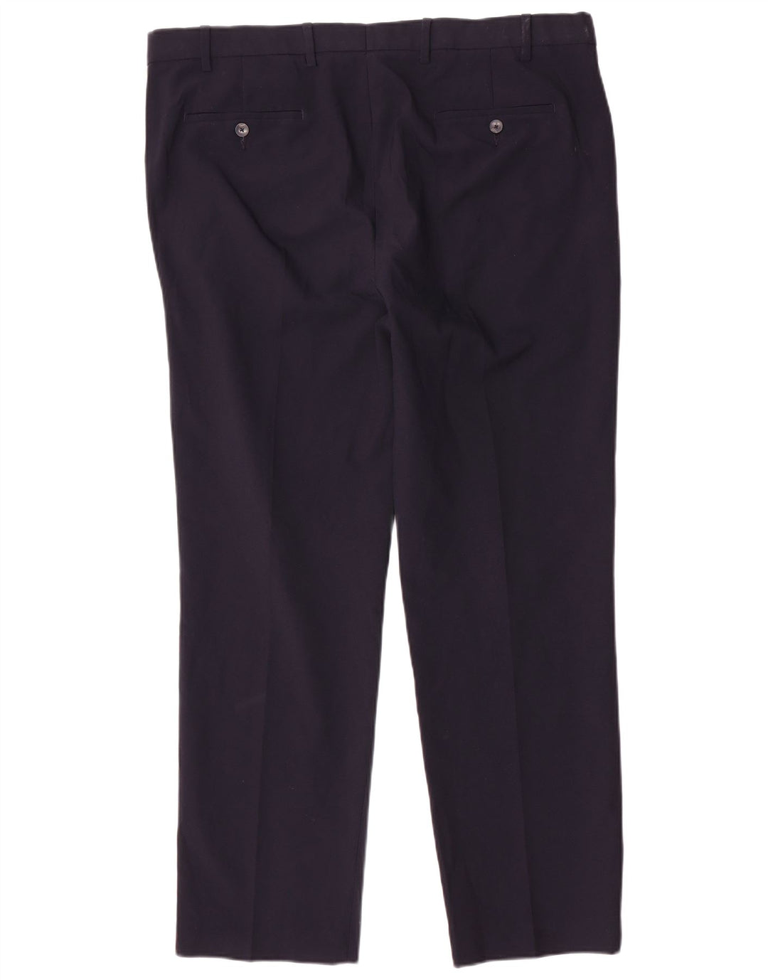 Pantaloni da abito regolari dritti Marks & Spencer da uomo W40 L31 Blu Navy