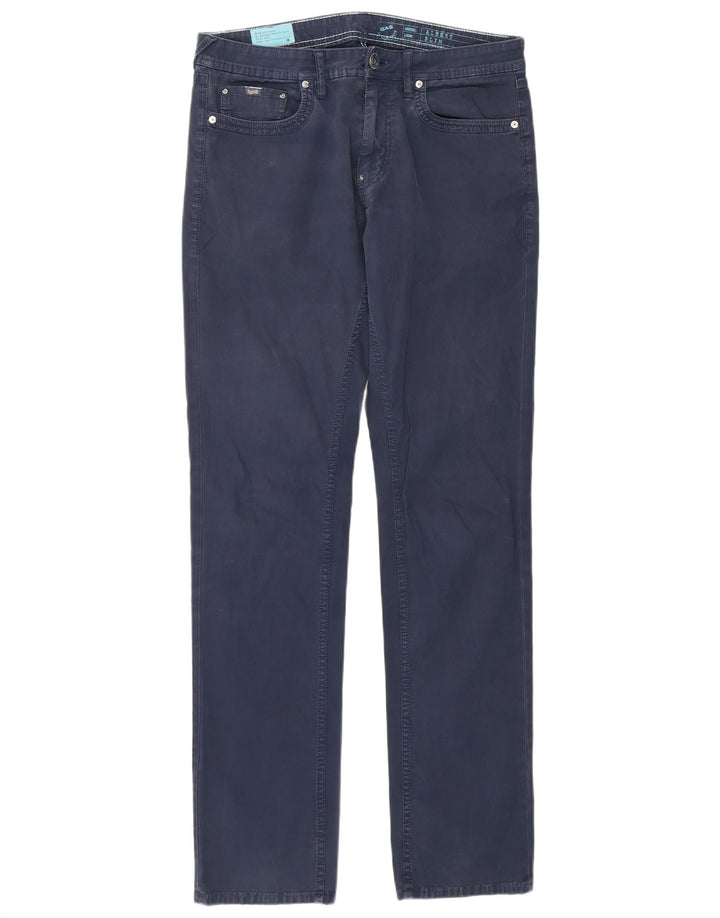 Pantaloni casual slim da uomo Gas W33 L34 in cotone blu navy