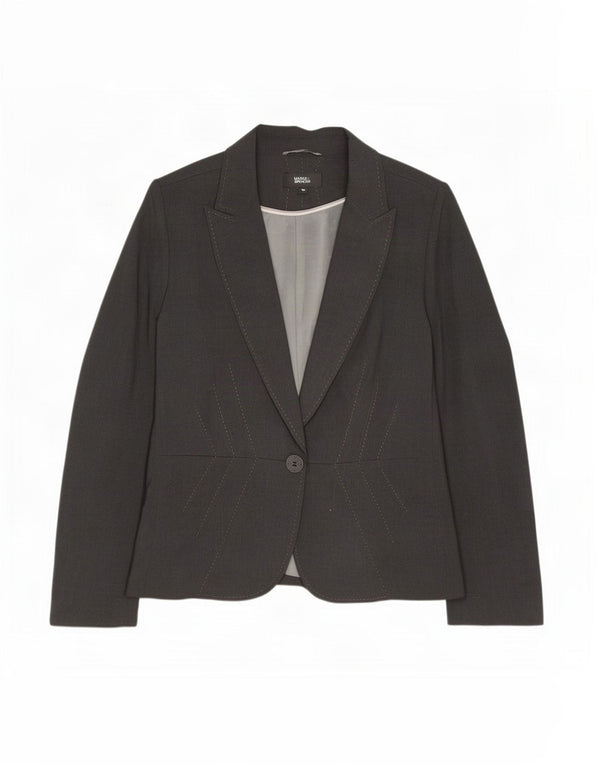 Giacca blazer a 1 bottone Marks & Spencer da donna UK 16 grande poliestere grigio