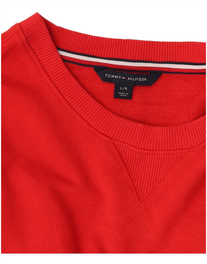 Felpa da donna Tommy Hilfiger Maglione UK 16 Large Rosso