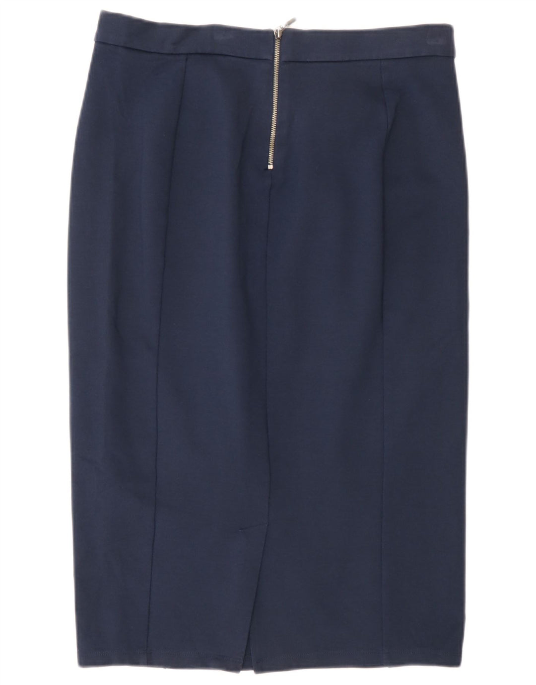 Gonna longuette da donna Marks & Spencer UK 12 media W30 blu navy poliammide