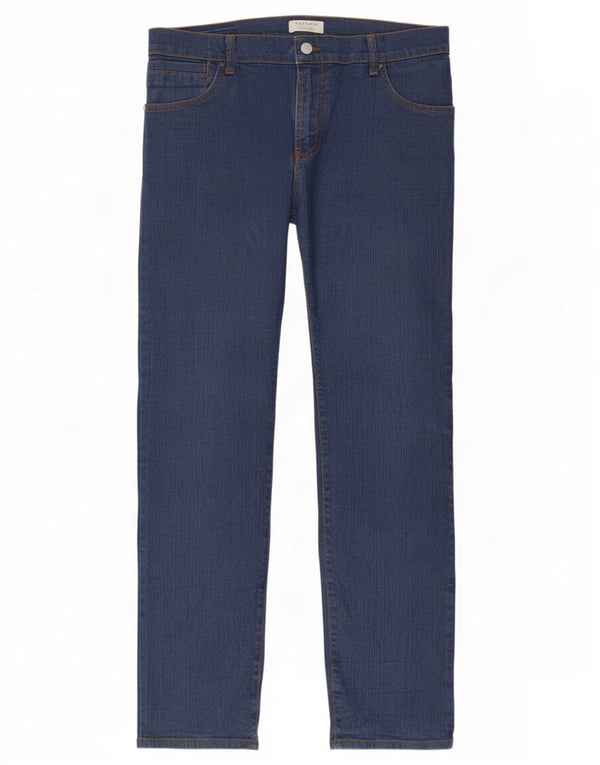 Jeans dritti da uomo Zara EU 46 XL W36 L33 Cotone blu