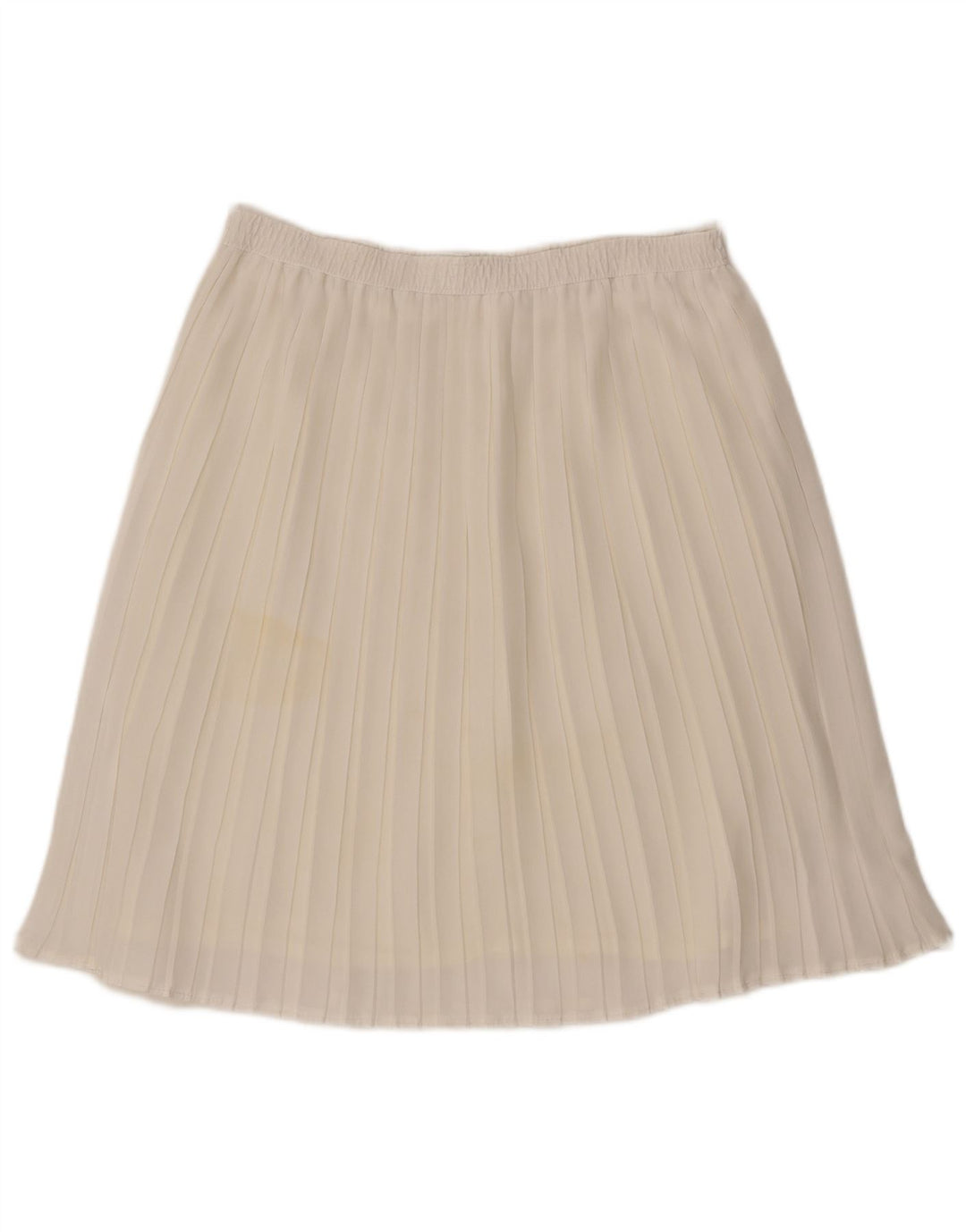 Gonna a pieghe vintage da donna W36 XL in poliestere bianco sporco