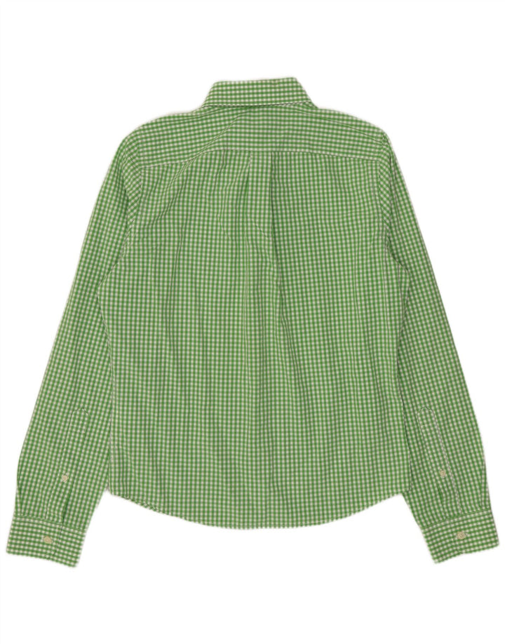 Camicia muscolare da uomo Abercrombie & Fitch in cotone a quadretti verde medio