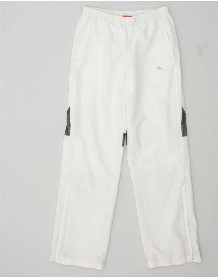 PUMA Mens Tracksuit Trousers Medium White Colourblock | Vintage Puma | Thrift | Second-Hand Puma | Used Clothing | Messina Hembry 