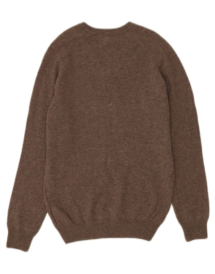 Maglione Marks & Spencer da uomo con scollo a V blu Harbour XS in lana d'agnello grigia