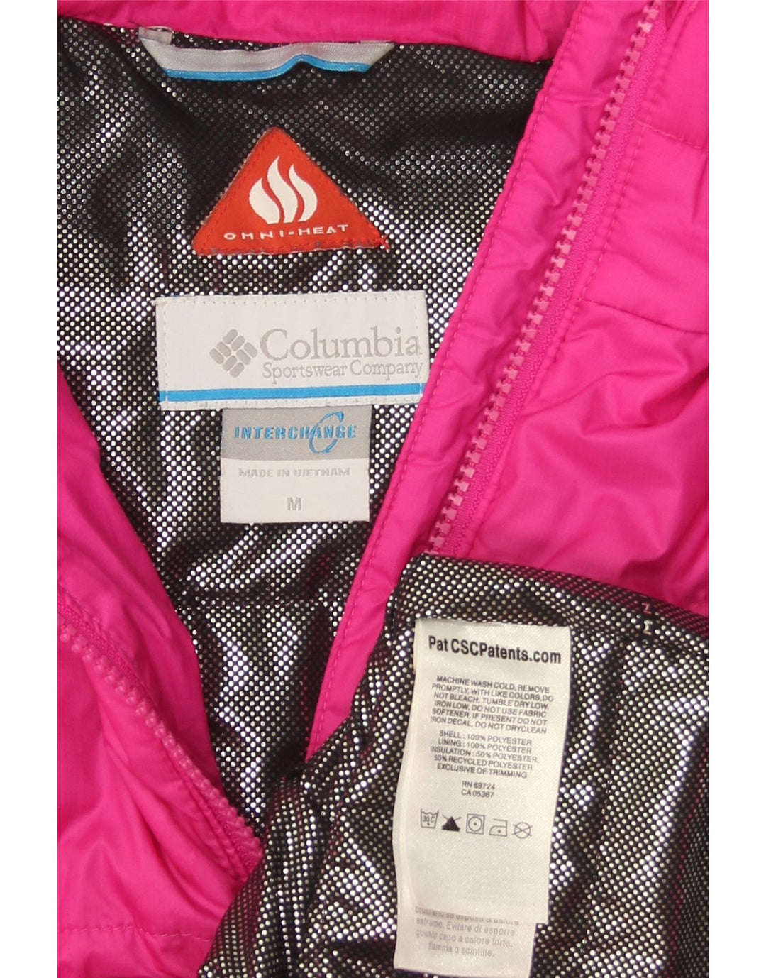 Giacca imbottita Columbia Interchange Liner da donna UK 14 Poliestere rosa medio