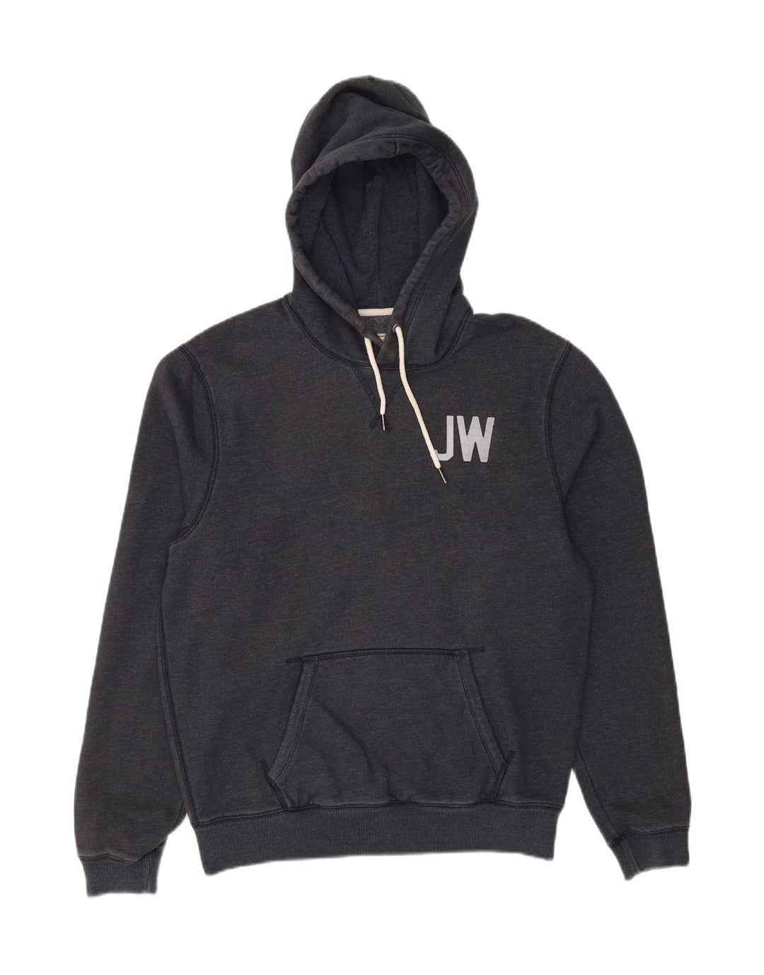 JACK WILLS Mens Graphic Hoodie Jumper Medium Navy Blue Cotton Vintage Jack Wills and Second-Hand Jack Wills from Messina Hembry 