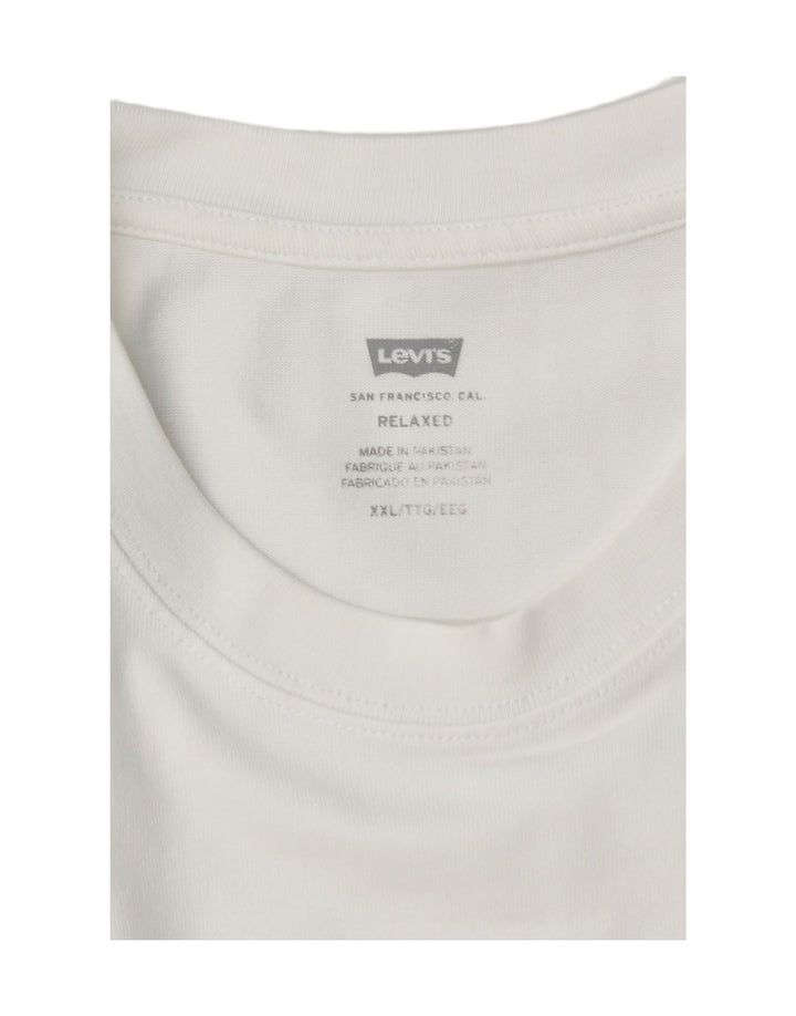 LEVI'S Mens Relaxed Fit Graphic T-Shirt Top 2XL White