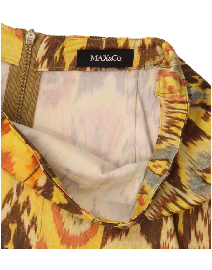 Gonna a trapezio da donna Max & Co. W26 piccola gialla Ikat