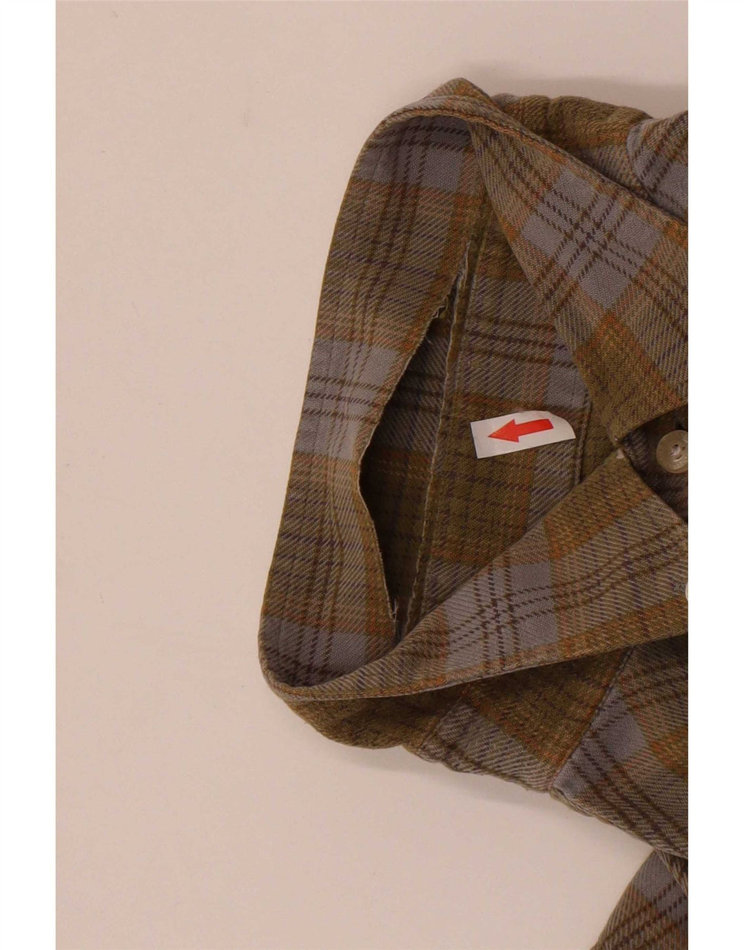 Camicia di flanella da uomo Barbour, cotone a quadri kaki di grandi dimensioni