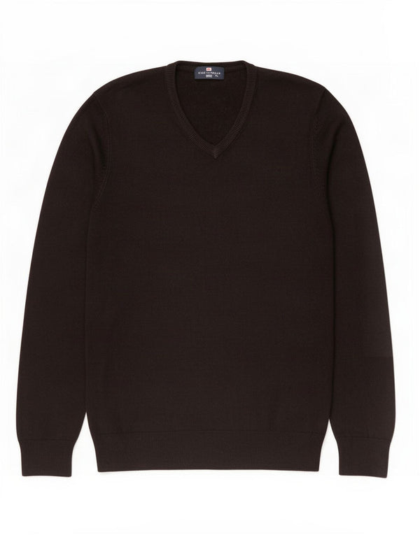 Maglione da uomo Marks & Spencer Blue Harbour con scollo a V nero medio
