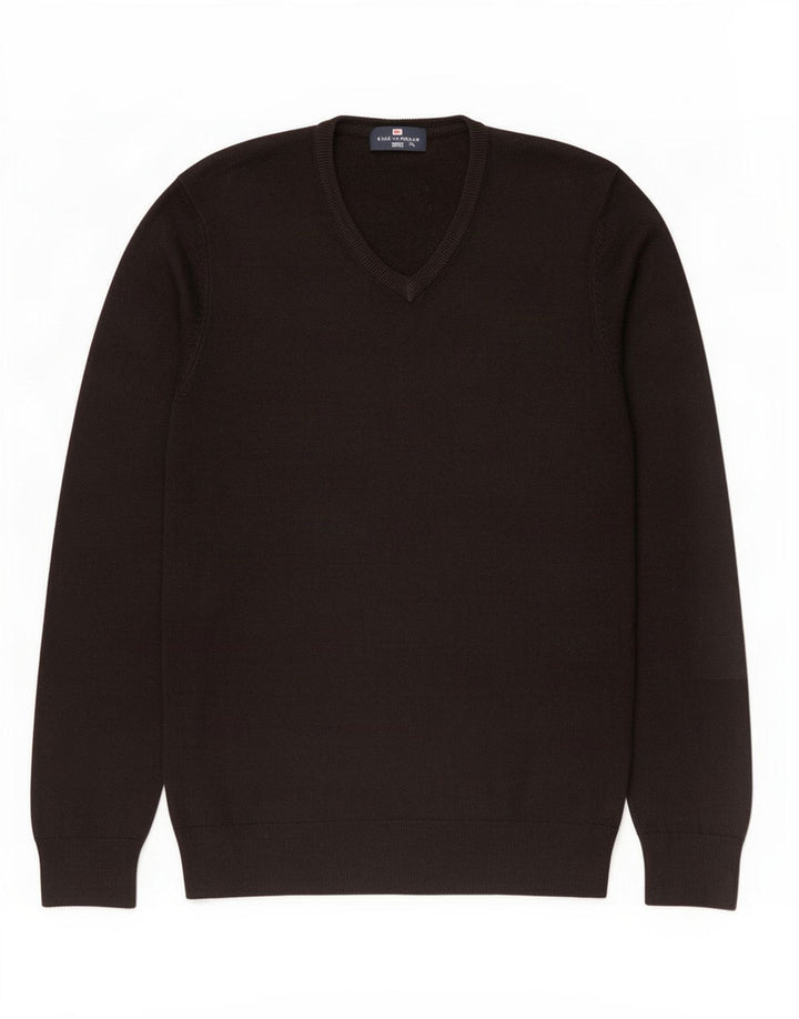 Maglione da uomo Marks & Spencer Blue Harbour con scollo a V nero medio