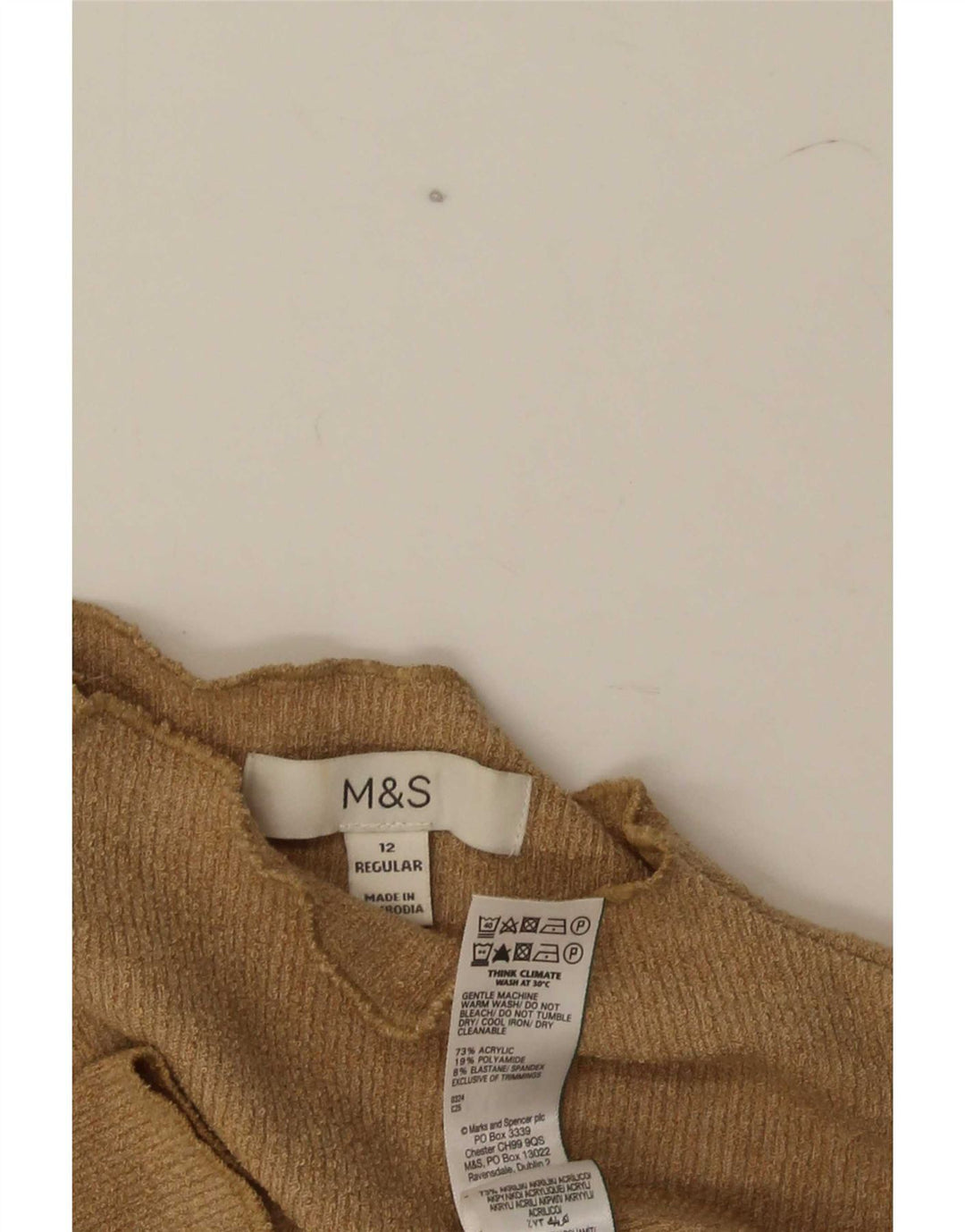 Top camicetta da donna Marks & Spencer UK 12 Acrilico marrone medio