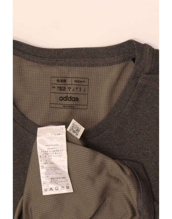 T-shirt Adidas Aeroready Regular Fit da uomo, grande, in poliestere grigio