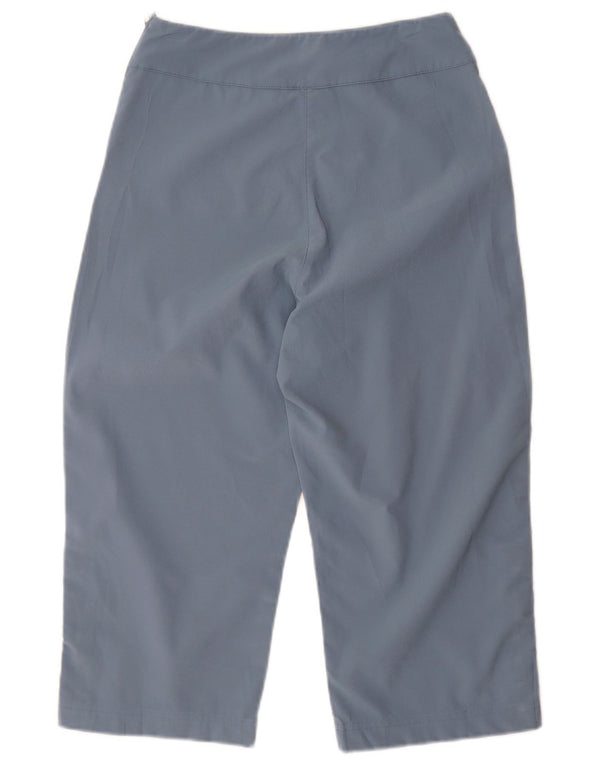 Pantaloni Capri da donna a gamba larga Adidas UK 10 Small W27 L19 poliestere blu