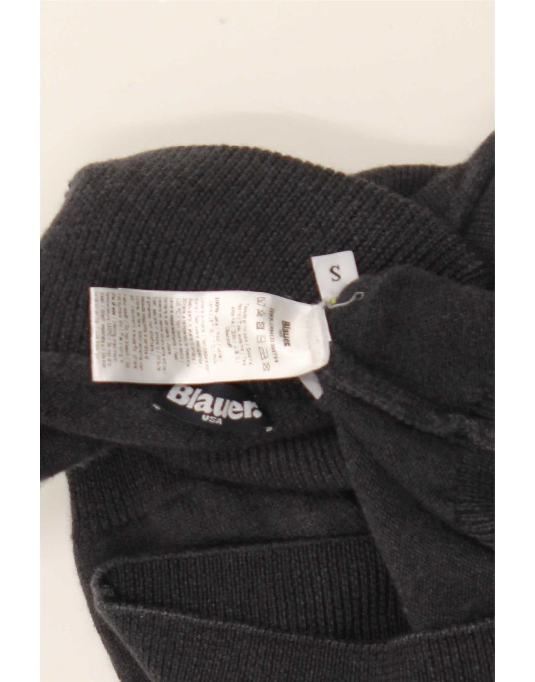 Maglione maglione a collo alto da donna Blauer UK 8 piccolo in lana grigia