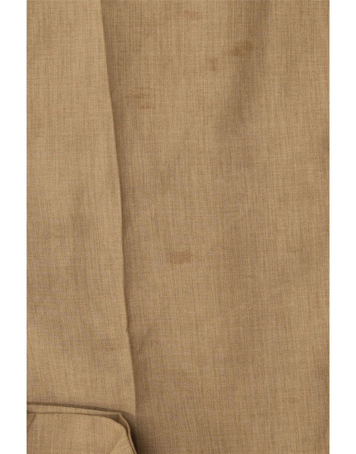 Pantaloni da abito con pegging da uomo Marks & Spencer W40 L29 Poliestere beige