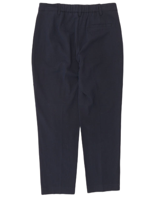 Pantaloni casual a vita alta da donna Marks & Spencer UK 10 Small W28 L28 Navy