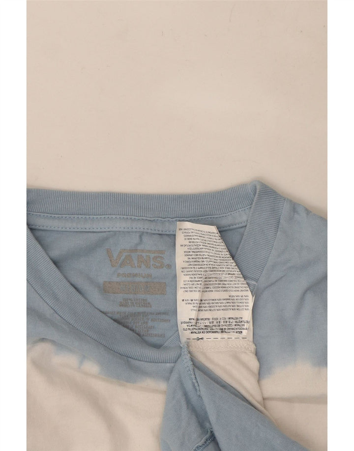 Vans Top grafico da uomo a maniche lunghe in cotone tie-dye blu medio