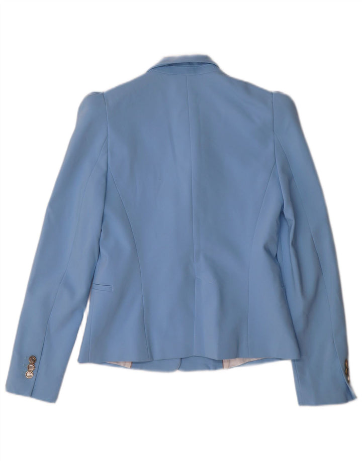 Giacca blazer a 1 bottone da donna Zara UK 10 piccola blu poliestere