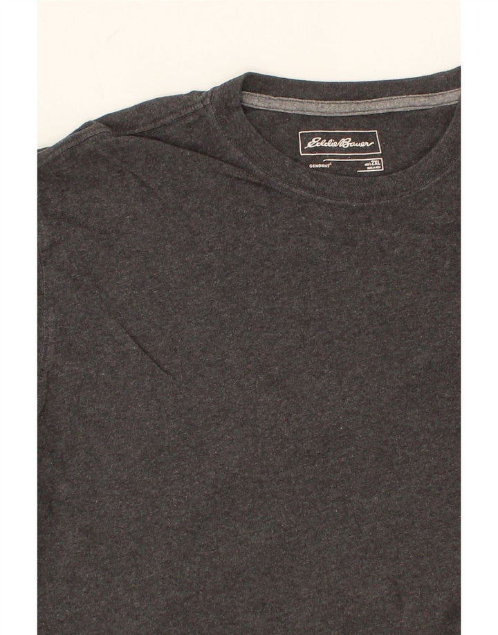 EDDIE BAUER Mens T-Shirt Top 2XL Grey Cotton Vintage Eddie Bauer and Second-Hand Eddie Bauer from Messina Hembry 