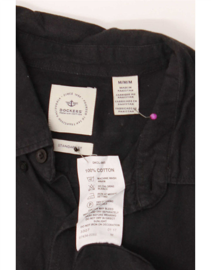 Dockers Camicia da uomo vestibilità standard cotone medio nero