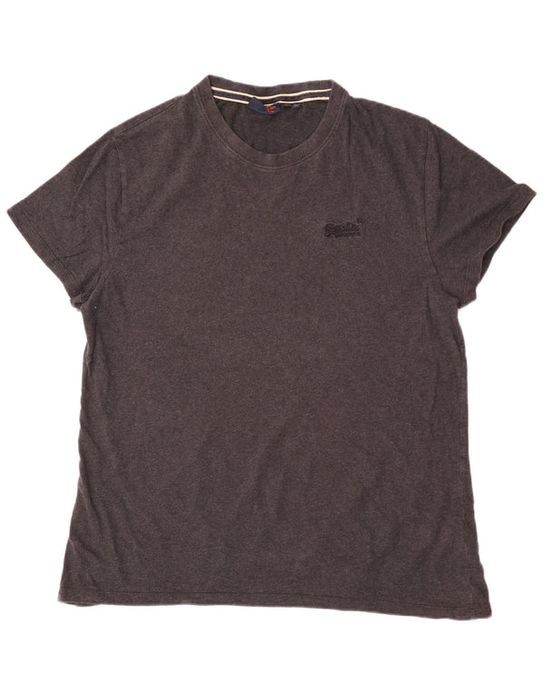 T-shirt grafica da uomo Superdry Top XL in cotone grigio