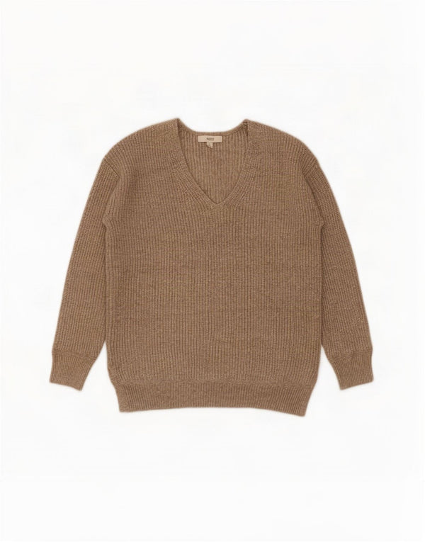 Maglione oversize con scollo a V da donna Marks & Spencer UK 10 piccolo grigio